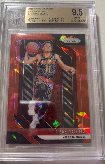 2018-19 Prizm Trae Young Red Ice RC BGS 9.5