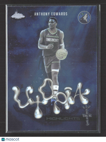 2026 Topps Chrome Utopia Highlights Anthony Edwards #UH-9 Minnesota Timberwolves Basketball Card Excellent