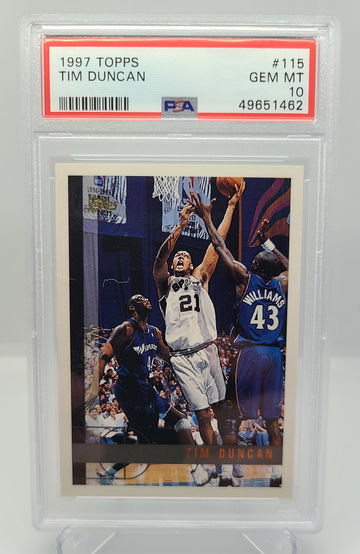 1997 Topps Tim Duncan PSA 10 Gem-Mint