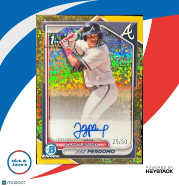 2024 Chrome Jose Perdomo #CPA-JP Chrome Prospect Autographs Gold Mini Diamond Refractor