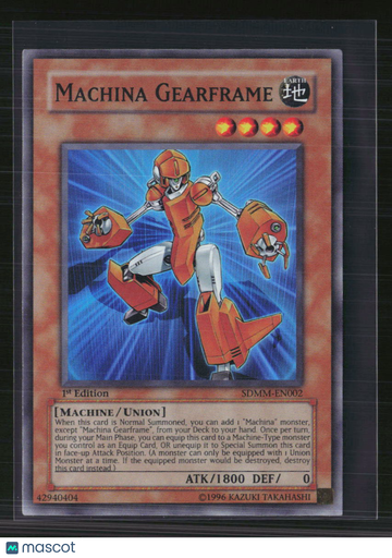 2010 Konami Yu-Gi-Oh! Machina Mayhem Machina Gearframe 1st Edition