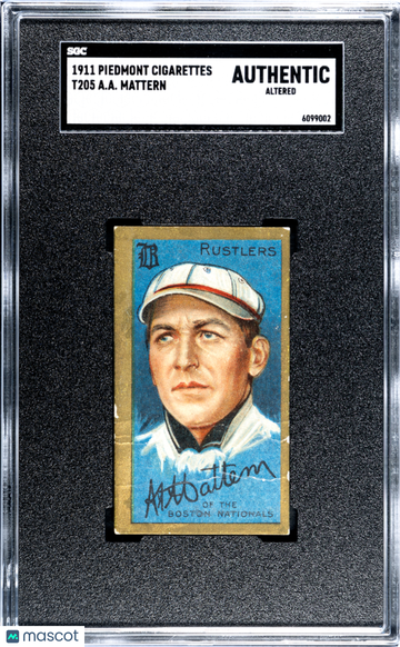 1911 Piedmont Cigarettes (T205) A. A. Mattern SGC A