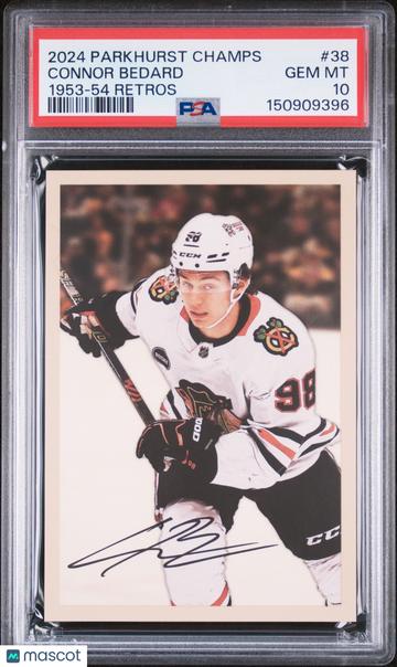 2024 Upper Deck Parkhurst Champions 1953-54 Retros Connor Bedard #38 PSA 10