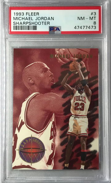 Michael Jordan 1993 Fleer Sharpshooter #3 - PSA 8
