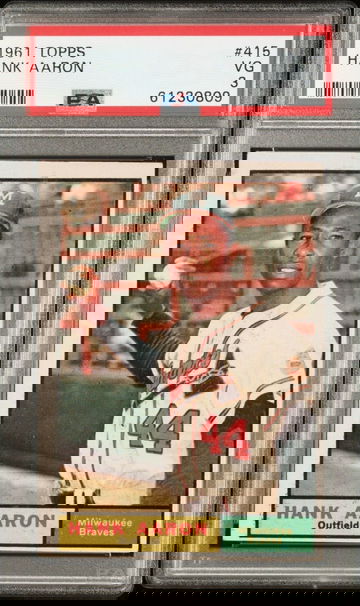 1961 TOPPS #415 HANK AARON  PSA 3