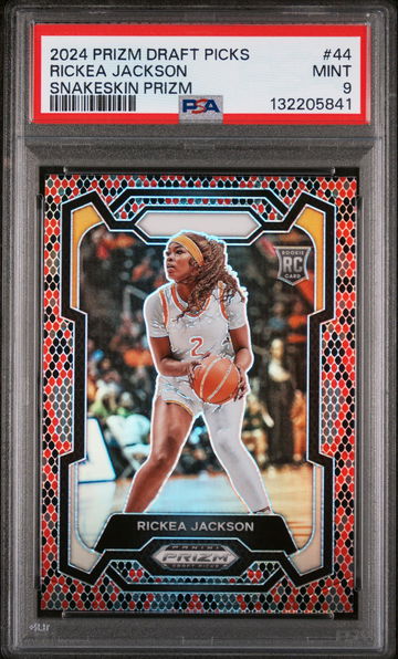2024 Panini Prizm Draft Picks Snakeskin Prizm Rickea Jackson #44 PSA 9