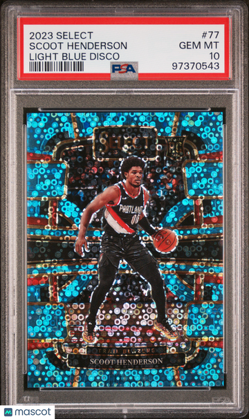 2023 Panini Select Scoot Henderson #77 Light Blue Disco PSA 10