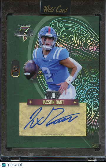 2023 Wild Card Jaxson Dart Rookie Leaf