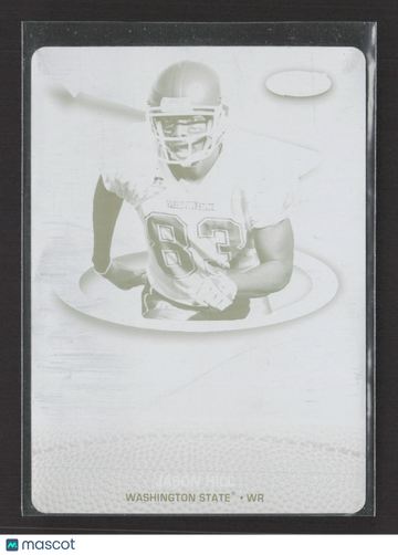 2007 SAGE HIT Playmakers Jason Hill #P43 Black Printing Plate