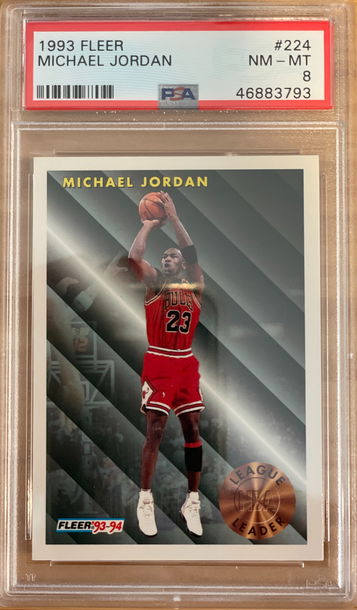 Michael Jordan GOAT 1993 Fleer #224 PSA 8