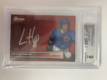 2015 Bowman Black Ian Happ Red Auto /5 BGS 9/10