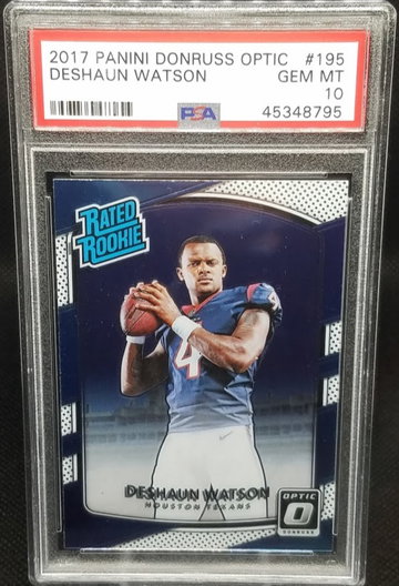 DeShaun Watson 2017 Panini Donruss Optic # 195 Graded PSA Gem Mint 10
