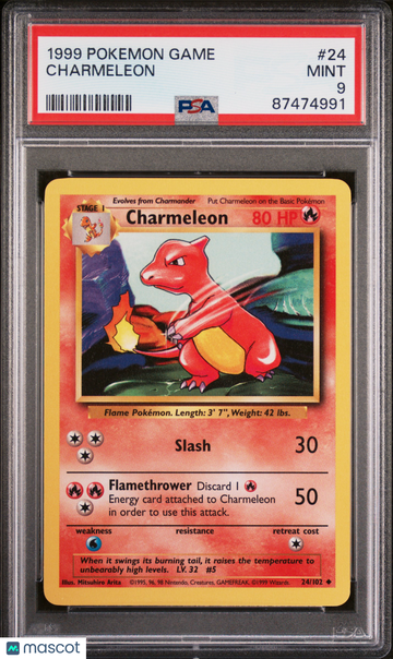 1999 Pokemon Game Charmeleon PSA 9 #24