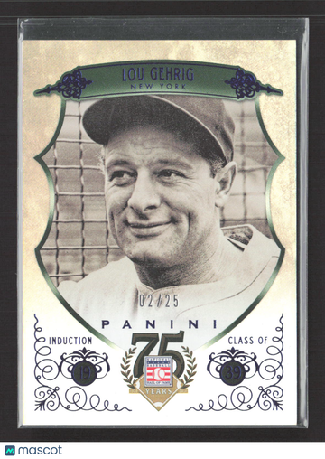 2014 Panini Hall of Fame Baseball Lou Gehrig #11 /25