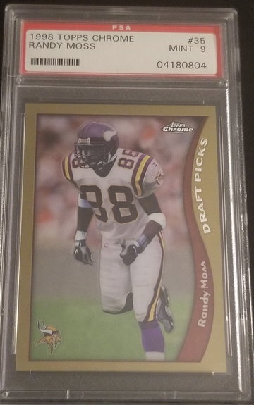 1998 Topps Chrome Randy Moss RC #35 PSA 9