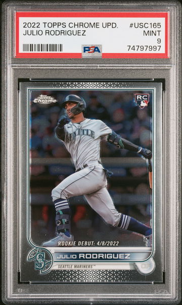 2022 Topps Chrome Update Julio Rodriguez PSA 9 Rookie Debut