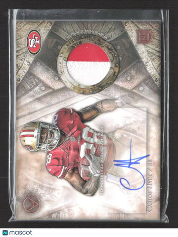 2014 Topps Valor Shield of Honor Carlos Hyde #SOH-CH Autograph Patch Card Auto