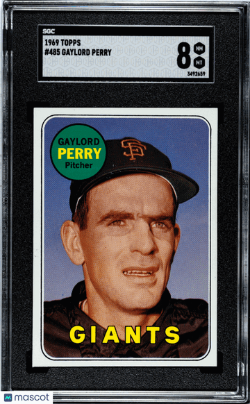 1969 Topps Gaylord Perry #485 SGC 8