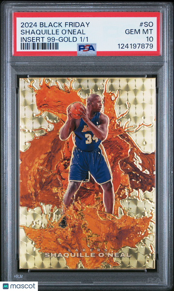 2024 Panini Black Friday Insert 99 Shaquille O'Neal #SO Gold /1 PSA 10