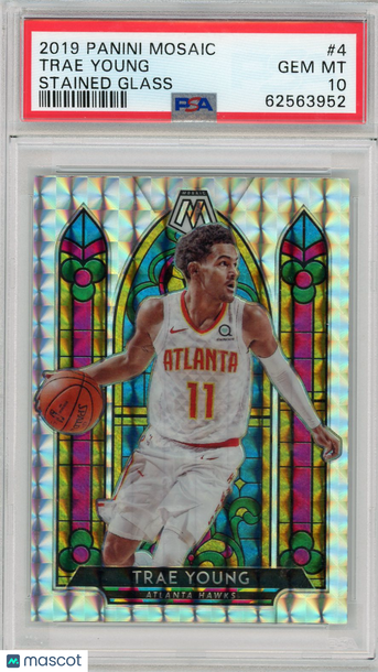 2019 Panini Mosaic Stained Glass Trae Young #4 PSA 10