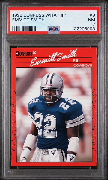 1996 Donruss What If? Emmitt Smith #9 /5000 PSA 7