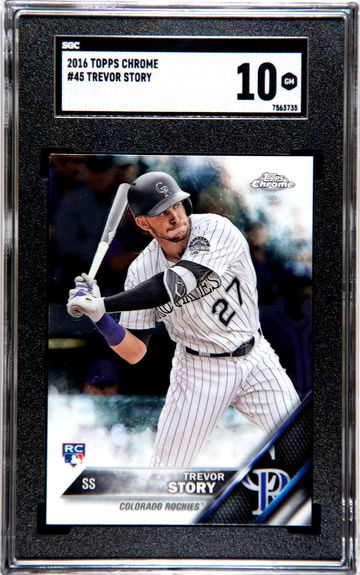 2016 Topps Chrome Trevor Story SGC 10