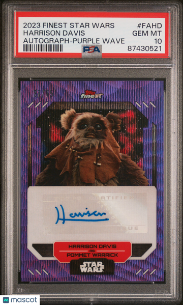 2023 Topps Finest Star Wars Finest Autographs Harrison Davis #FAHD PSA 10