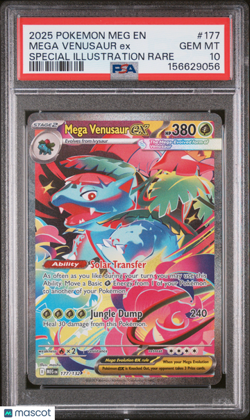 2025 Pokemon Mega Evolution Mega Venusaur ex PSA 10 #177/132