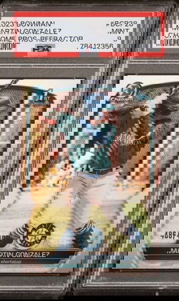 2023 Bowman Chrome Martin Gonzalez Refractor #'d /499 PSA 9 MINT