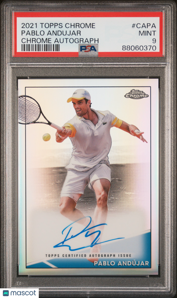 2021 Topps Chrome Tennis Chrome Autographs Pablo Andujar #CAPA PSA 9
