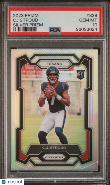 2023 Panini Prizm CJ Stroud #339 Silver Short Print Rookie PSA 10