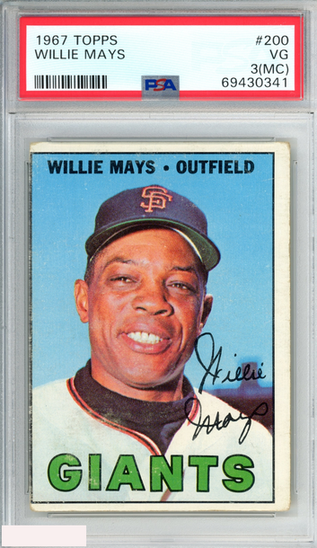 1967 TOPPS WILLIE MAYS #200 SAN FRANCISCO GIANTS HOF PSA 3 VG (MC)