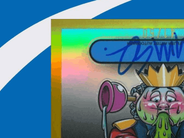 2024 Topps Chrome Garbage Pail Kids 7 Trading Card Autographed Art by Rory Gold Refractor RA-RF