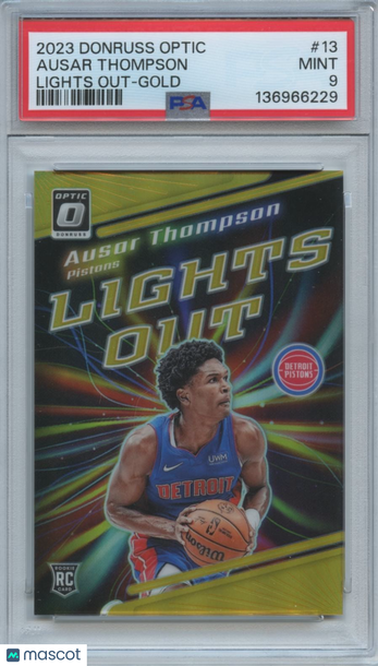 2023 Panini Donruss Optic Lights Out Ausar Thompson #13 Optic Rookie PSA 9