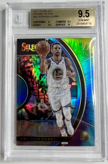 2017-18 Select Stephen Curry Tie Dye /25 BGS 9.5