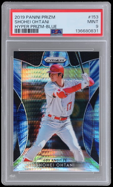 2019 Panini Prizm Shohei Ohtani Hyper Blue Prizm PSA 9