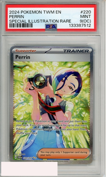 2024 POKEMON TWM EN-TWILIGHT MASQUERADE PERRIN #220 SIR PSA 9 MINT (OC)