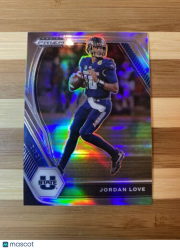 #33 JORDAN LOVE 2021 Panini Prizm Draft Picks Football SILVER PACKERS/UTAH