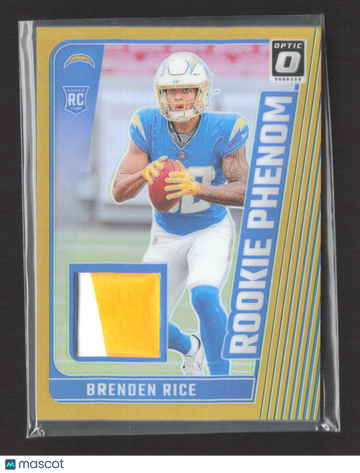 2024 Panini Donruss Optic Prizm Rookie Phenom Brenden Rice #RPB-BRE Gold RC 03/10 Memorabilia
