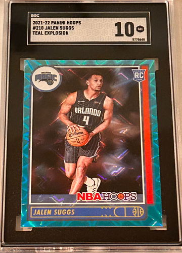 2021-22 Panini Hoops Jalen Suggs #210 Teal Explosion SGC 10