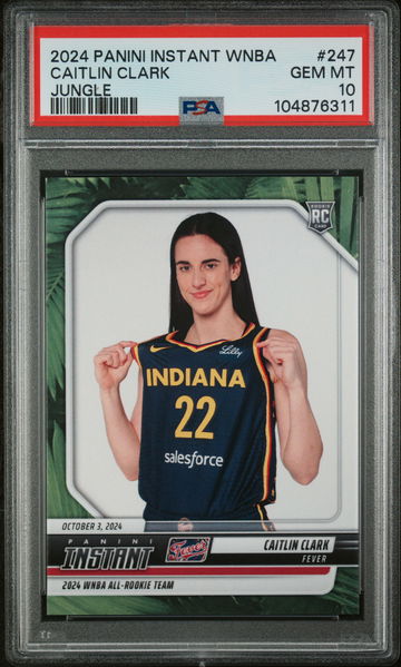 2024 Panini Instant WNBA Jungle Caitlin Clark #247 /25 PSA 10