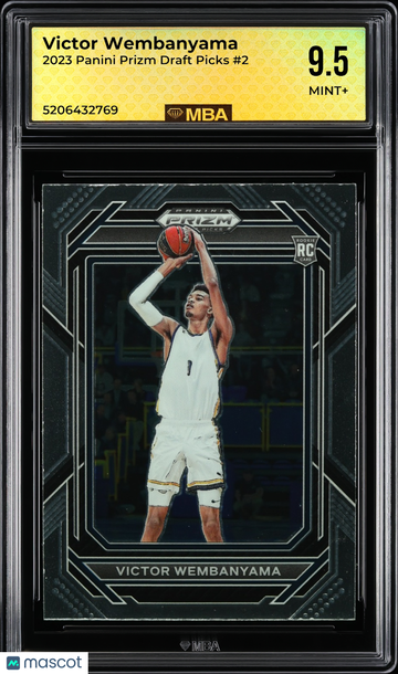 2023 Panini Prizm Draft Picks Victor Wembanyama #2 RC MBA 9.5