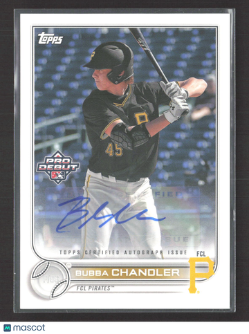 2022 Topps Pro Debut Bubba Chandler #PD-16 Topps Certified Autograph Issue Auto