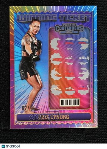 2025 Panini Contenders PFL - Winning Ticket - Gold Cris Cyborg #6 Gold 02/10