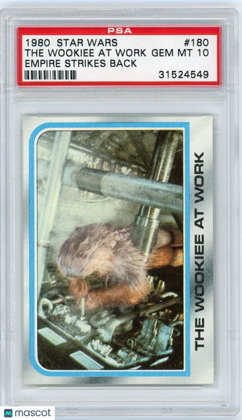 1980 Star Wars Empire Strikes Back The Wookiee At Work #180 PSA 10