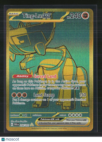 Pokemon 2024 Paldean Fates Ting-Lu EX HR #244/91
