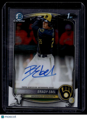 2025 Bowman Draft Brady Ebel #CPA-BE Chrome Prospect Autographs AU