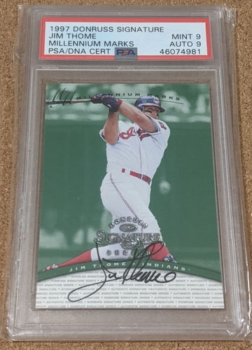 1997 Donruss Signature Jim Thome Millennium Marks Auto PSA 9 Cleveland SP 🔥