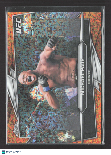 2026 Topps Chrome UFC Michael Page #135 Orange Shimmer /25
