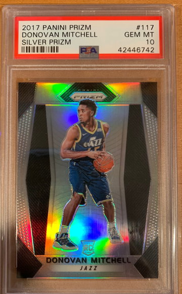Donovan Mitchell 2017 Prizm Silver PSA 10 GEM MINT